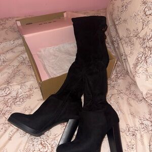 Charlotte Russe Black Over-the-Knee Boots